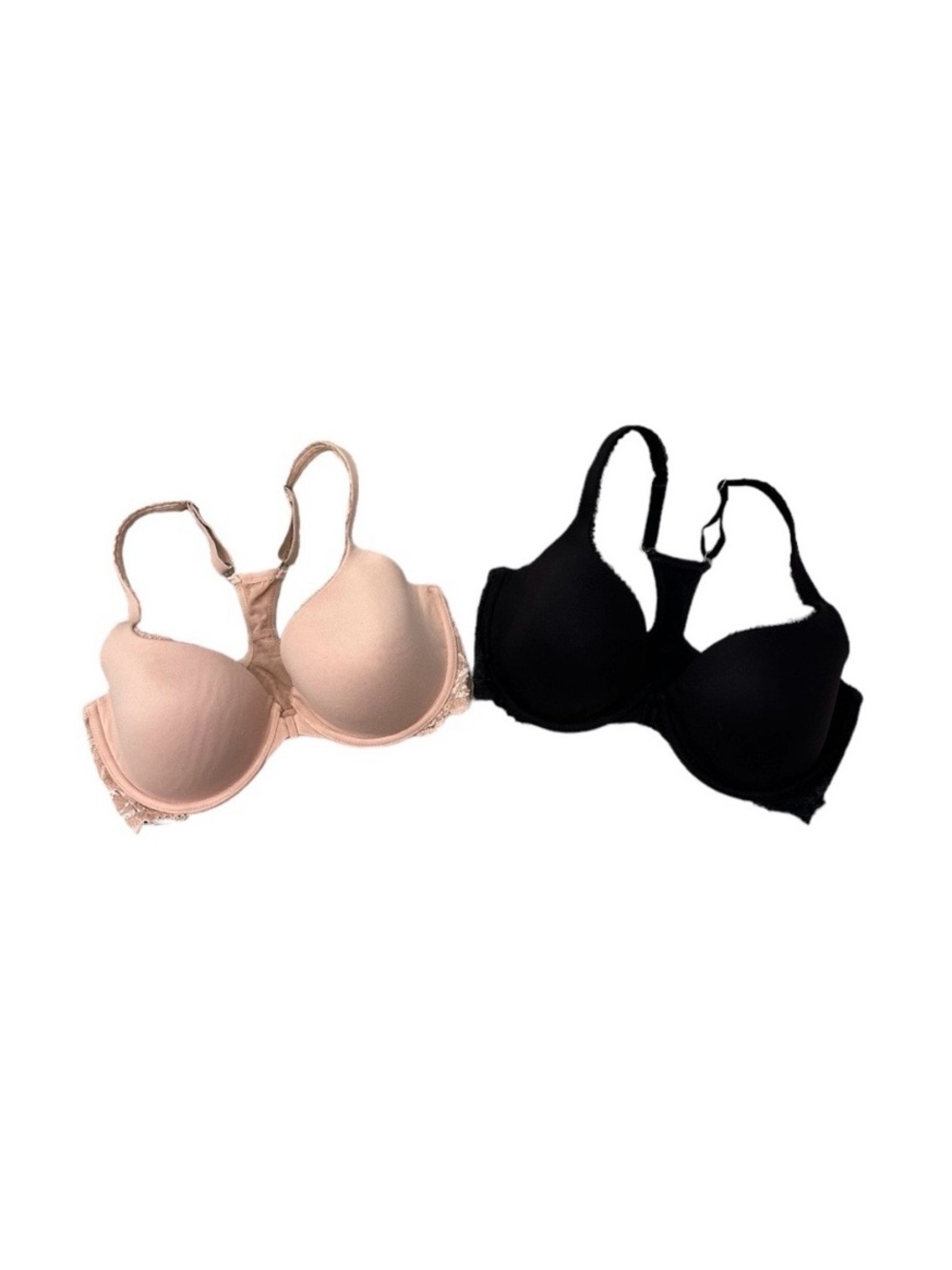 Victoria’s Secret Body By Victoria Nude & Black Racerback Demi Bras BUNDLE OF 2